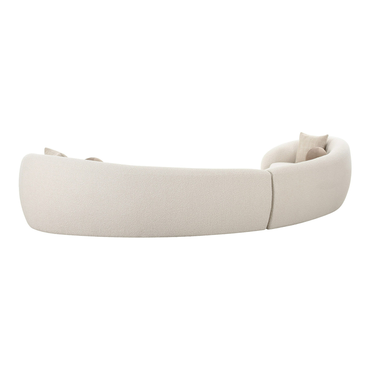 Kilmer Modern Off-White Curved Fabric Sectional Sofa by VIG Furniture - View 17