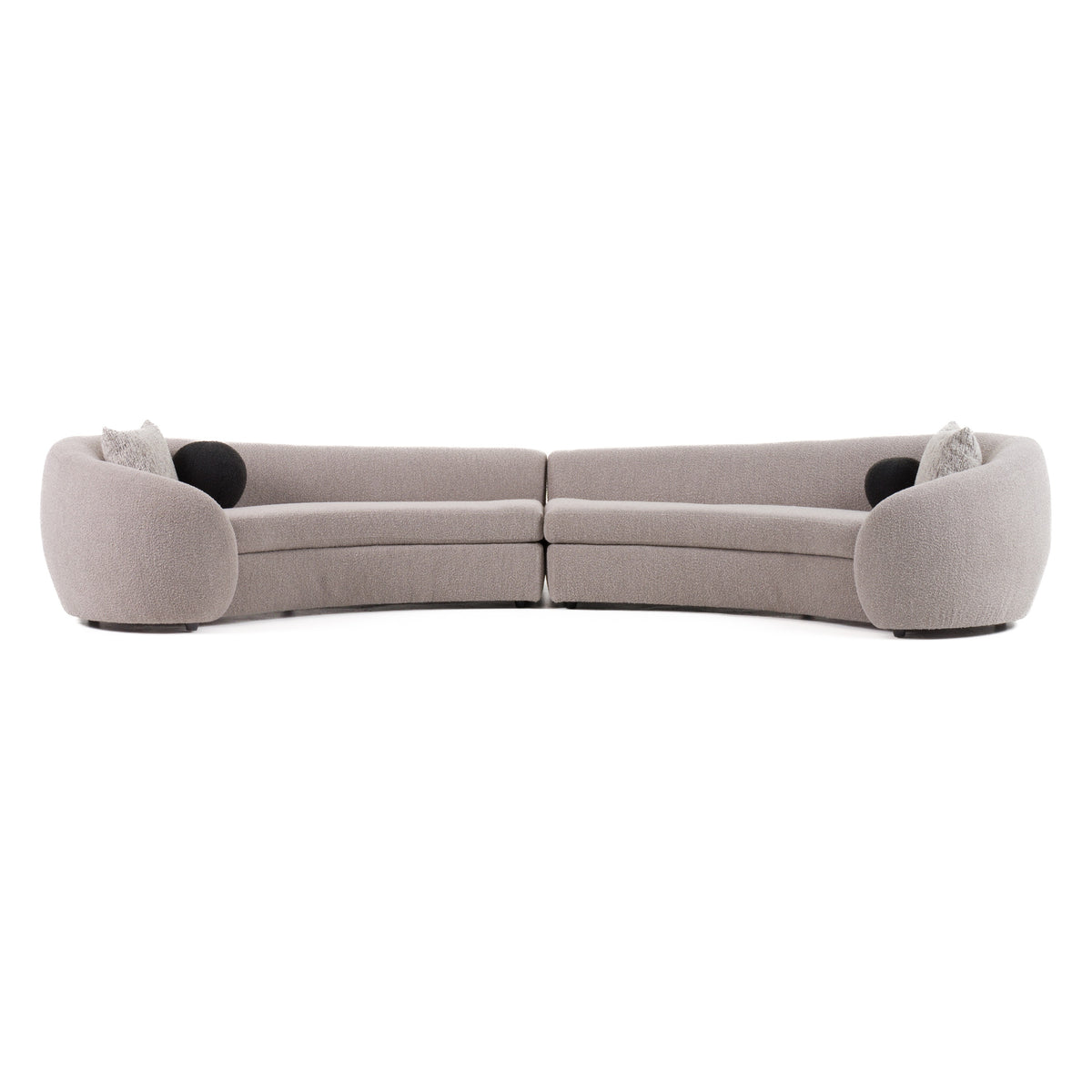 Kilmer Modern Grey Curved Fabric Sectional Sofa by VIG Furniture - View 1