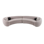Kilmer Modern Grey Curved Fabric Sectional Sofa by VIG Furniture - View 3