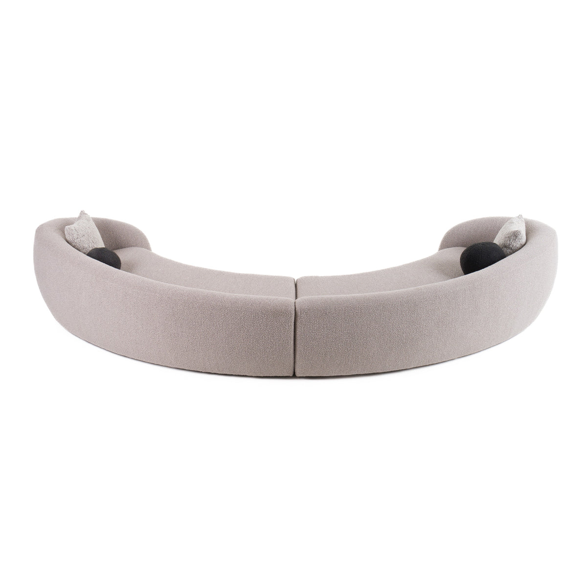 Kilmer Modern Grey Curved Fabric Sectional Sofa by VIG Furniture - View 7
