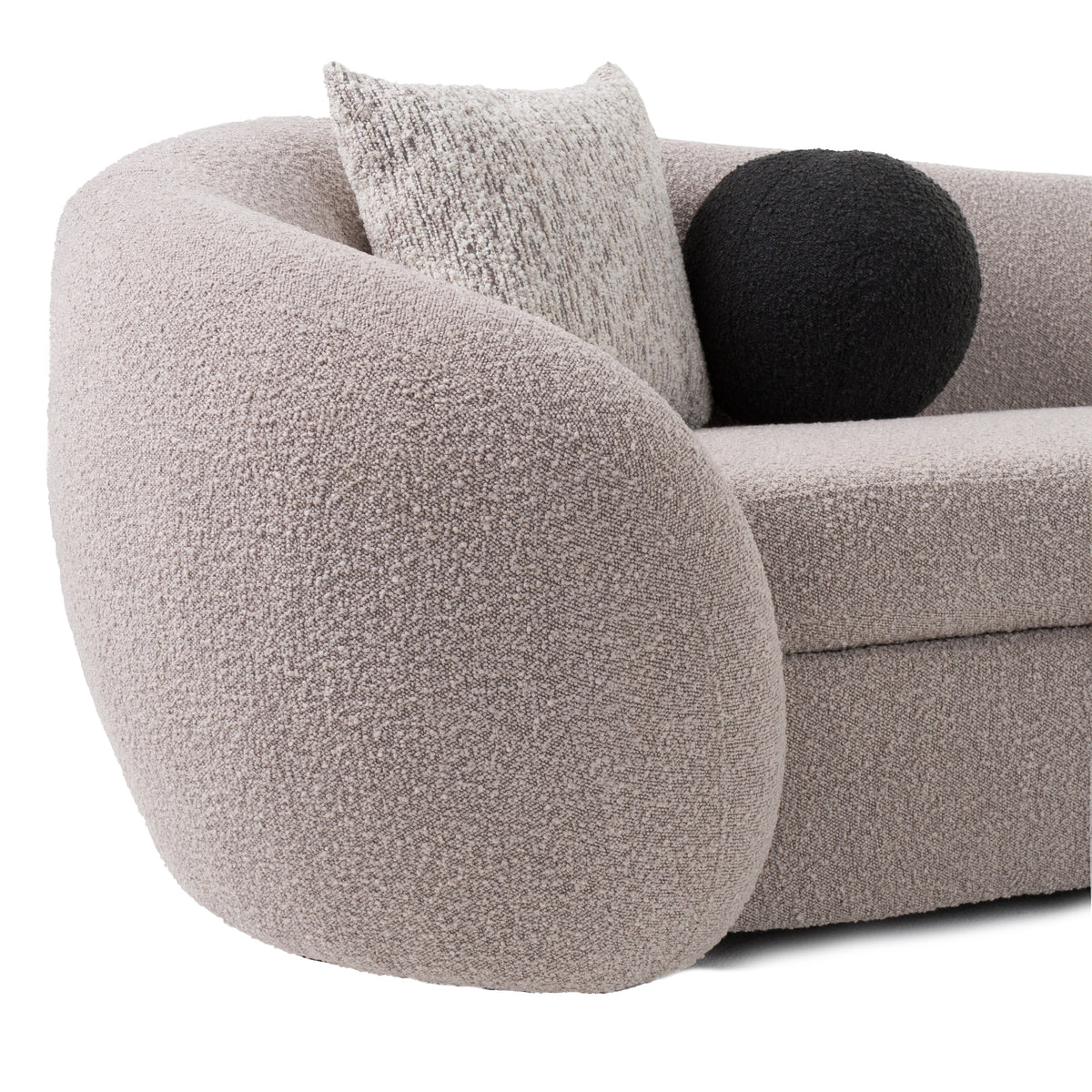 Kilmer Modern Grey Curved Fabric Sectional Sofa by VIG Furniture - View 8