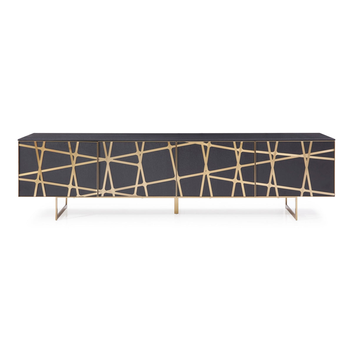 Kilson - Modern Black Oak & Champagne Gold TV Stand by VIG Furniture - View 1