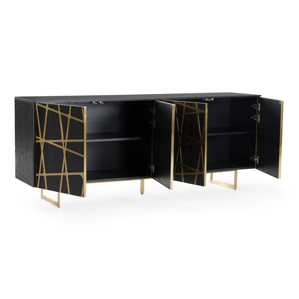 Kilson - Modern Black Oak & Champagne Gold Buffet by VIG Furniture - View 5