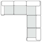 Kinsey - Modern Blue Fabric Modular Sectional Sofa-5-Piece Sectional by VIG Furniture - View 3