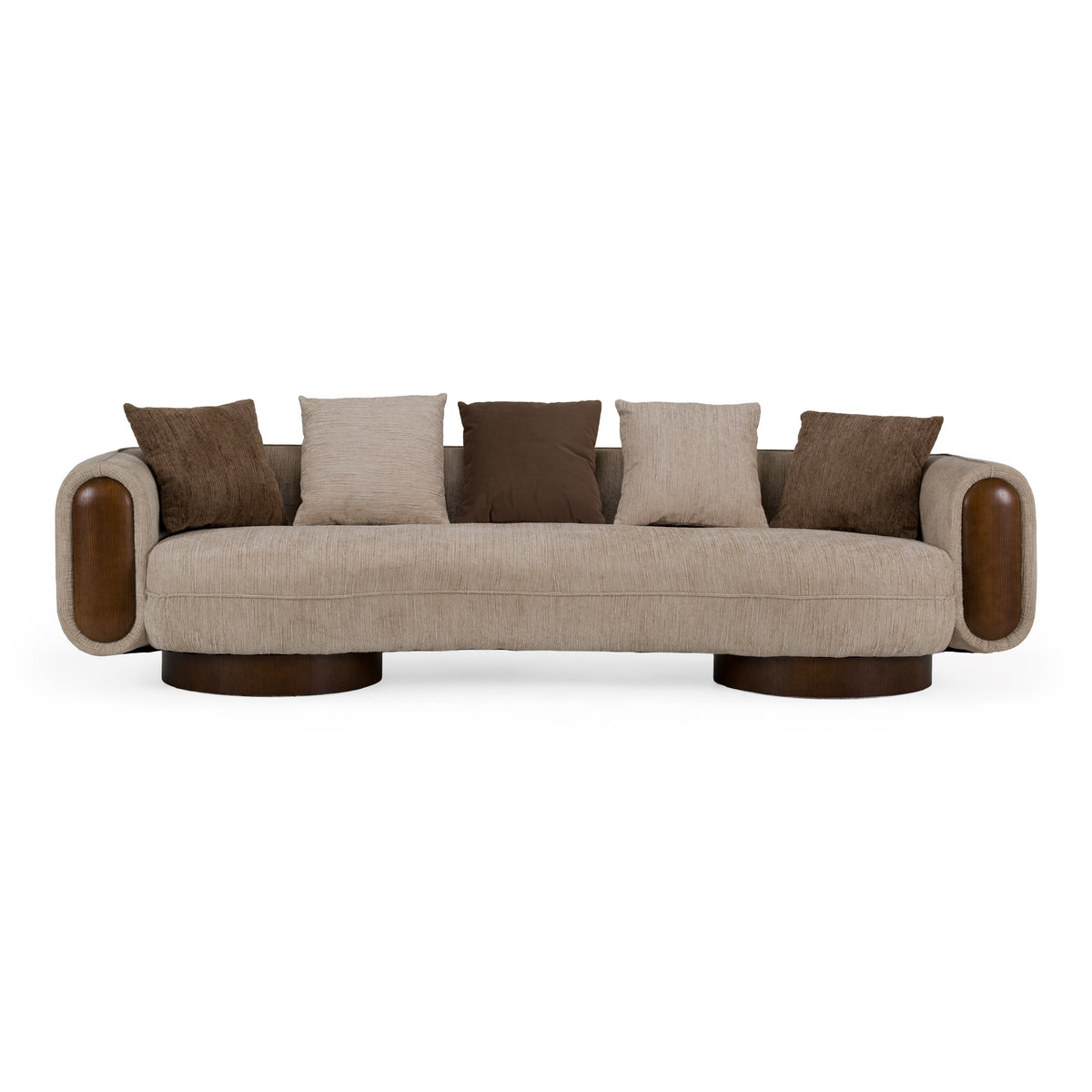 Kiran - Modern Beige + Brown Fabric Sofa by VIG Furniture - View 1