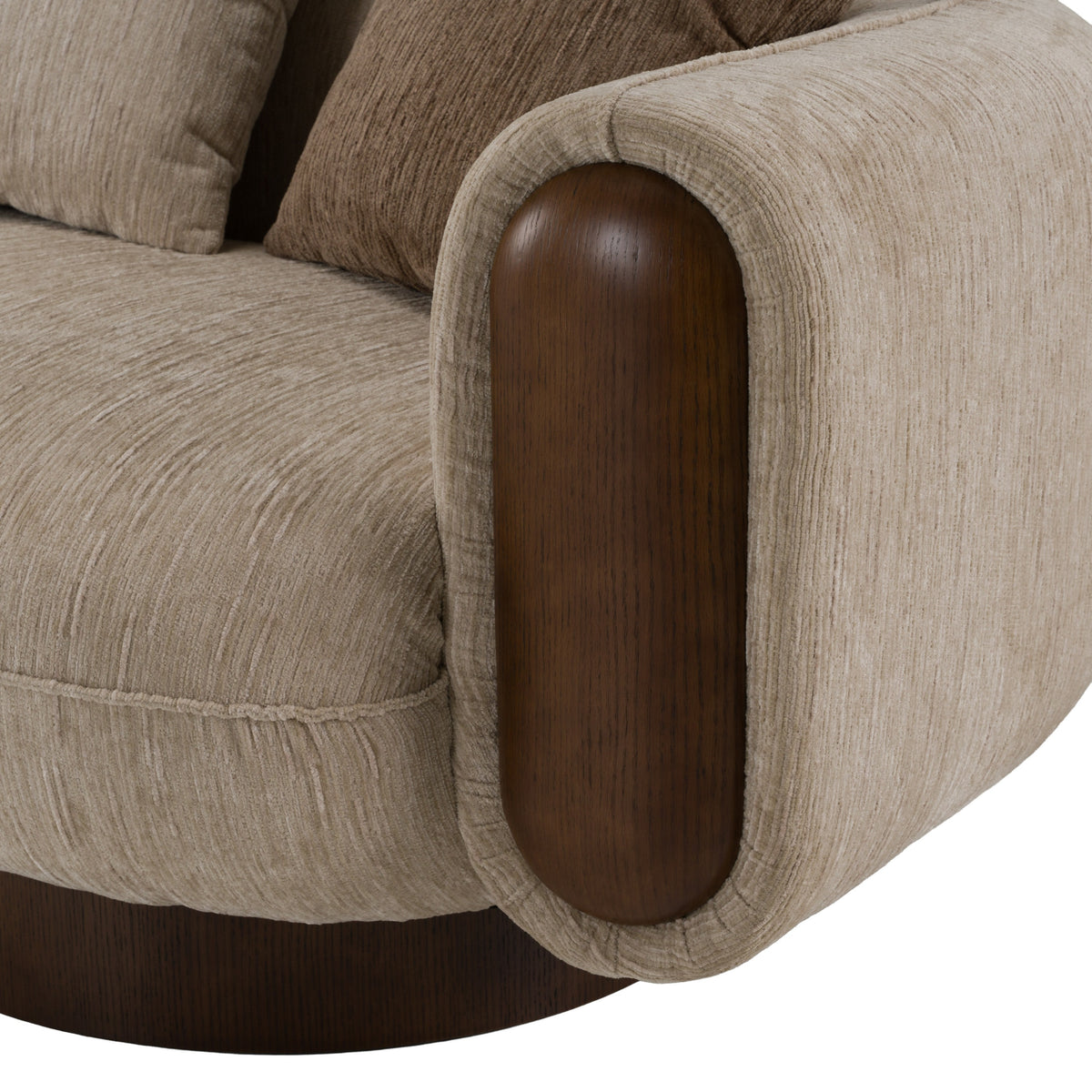 Kiran - Modern Beige + Brown Fabric Sofa by VIG Furniture - View 6