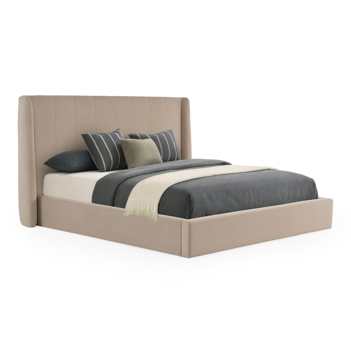 Kiro - Modern Tan Fabric Bed by VIG Furniture - View 2