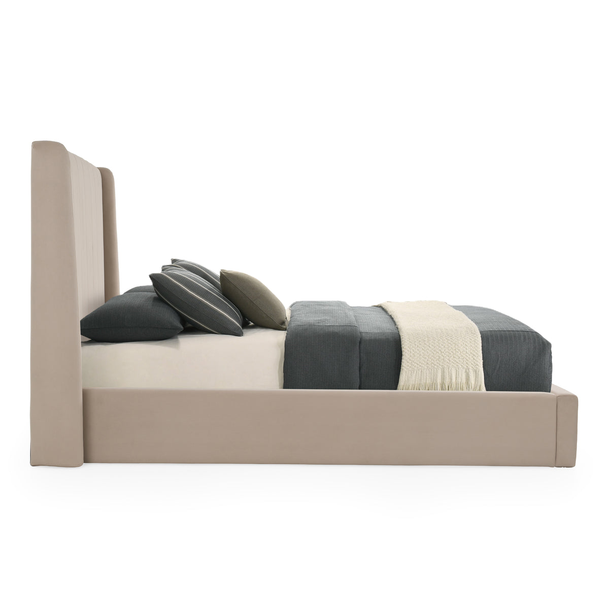 Kiro - Modern Tan Fabric Bed by VIG Furniture - View 3