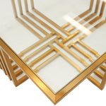 Kodiak - Glam Clear Glass and Gold Glass Coffee Table by VIG Furniture - View 2