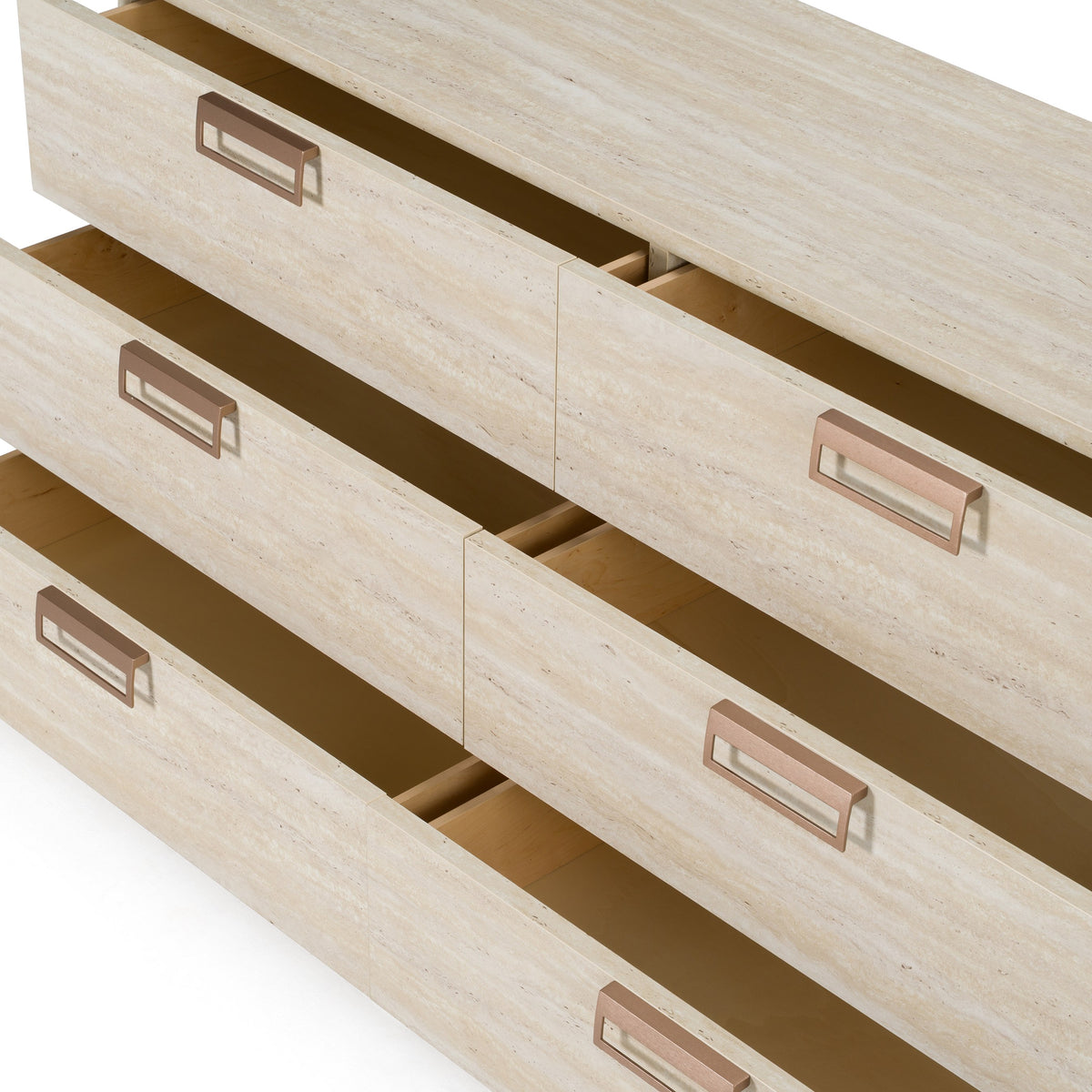 Lago - Modern Faux Travertine Dresser by VIG Furniture - View 2
