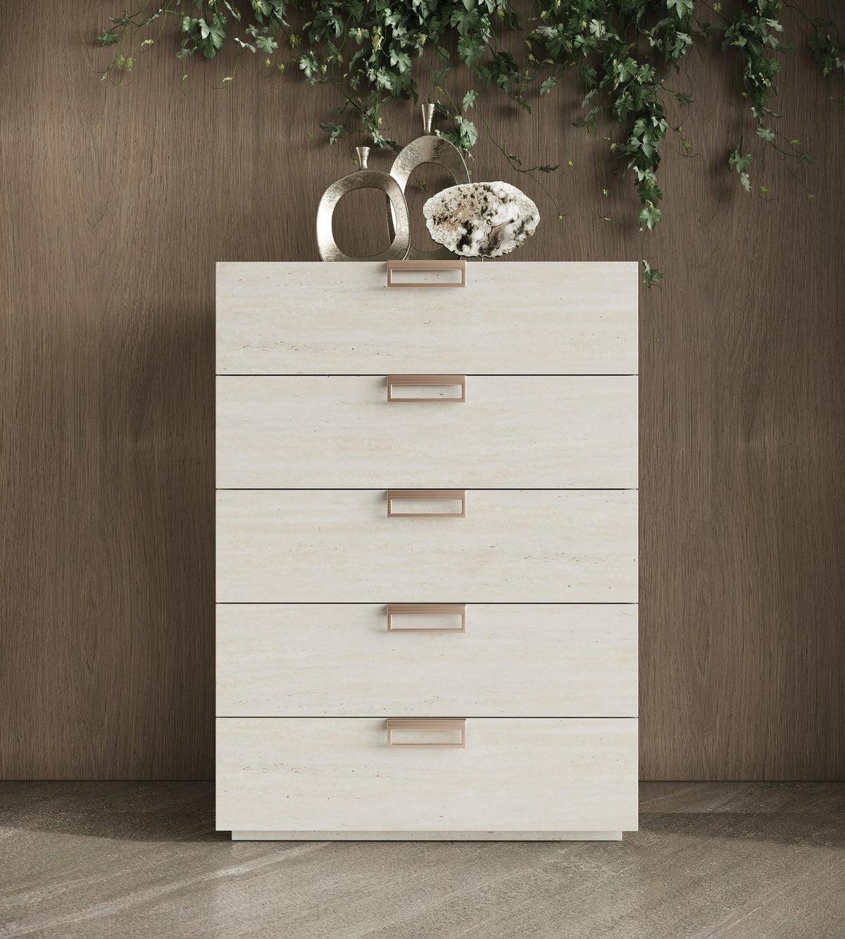 Lago - Modern Faux Travertine Chest by VIG Furniture - View 5