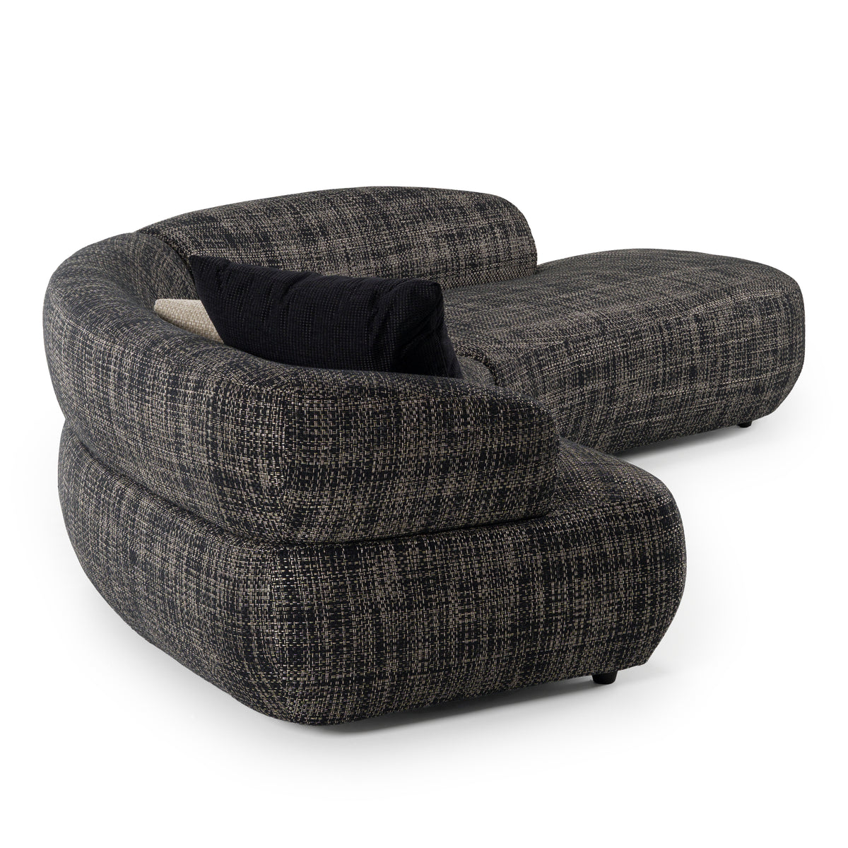 Lakota - Modern Dark Grey Fabric Curved Sectional Sofa by VIG Furniture - View 3
