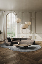 Lakota - Modern Dark Grey Fabric Curved Sectional Sofa by VIG Furniture - View 11