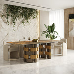 Falzone - Modern Ceramic + Wood Dining Table by VIG Furniture - View 10
