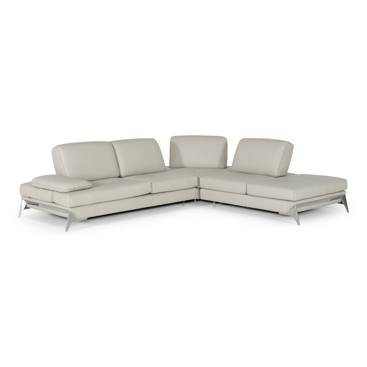 Andrea - Modern Grey Leather Sectional Sofa by VIG Furniture - View 1