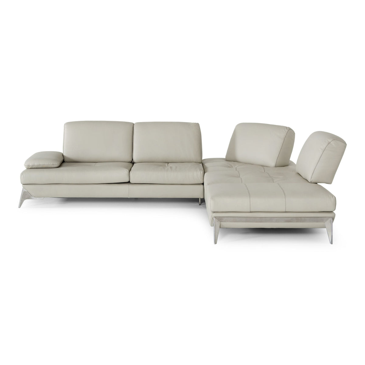 Andrea - Modern Grey Leather Sectional Sofa by VIG Furniture - View 7