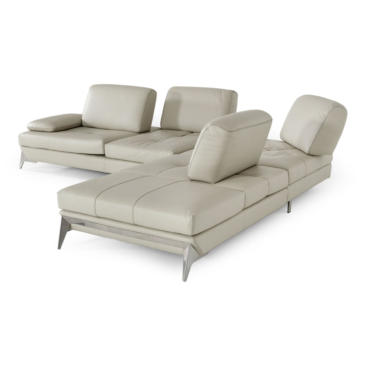 Andrea - Modern Grey Leather Sectional Sofa by VIG Furniture - View 9