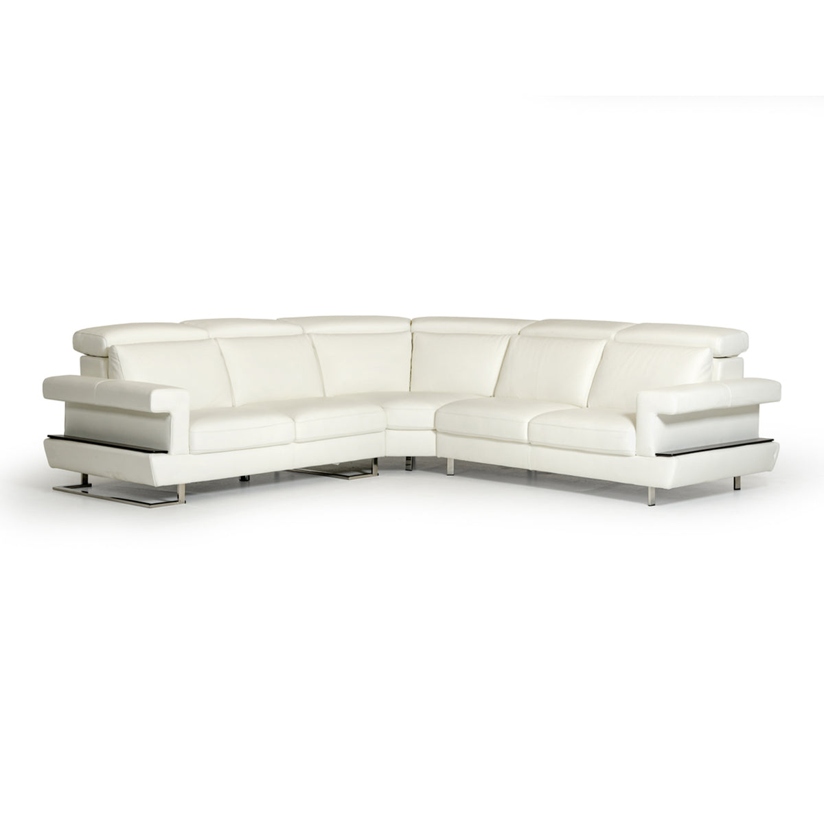 Crosby - Italian Modern White Leather Sectional Sofa by VIG Furniture - View 1