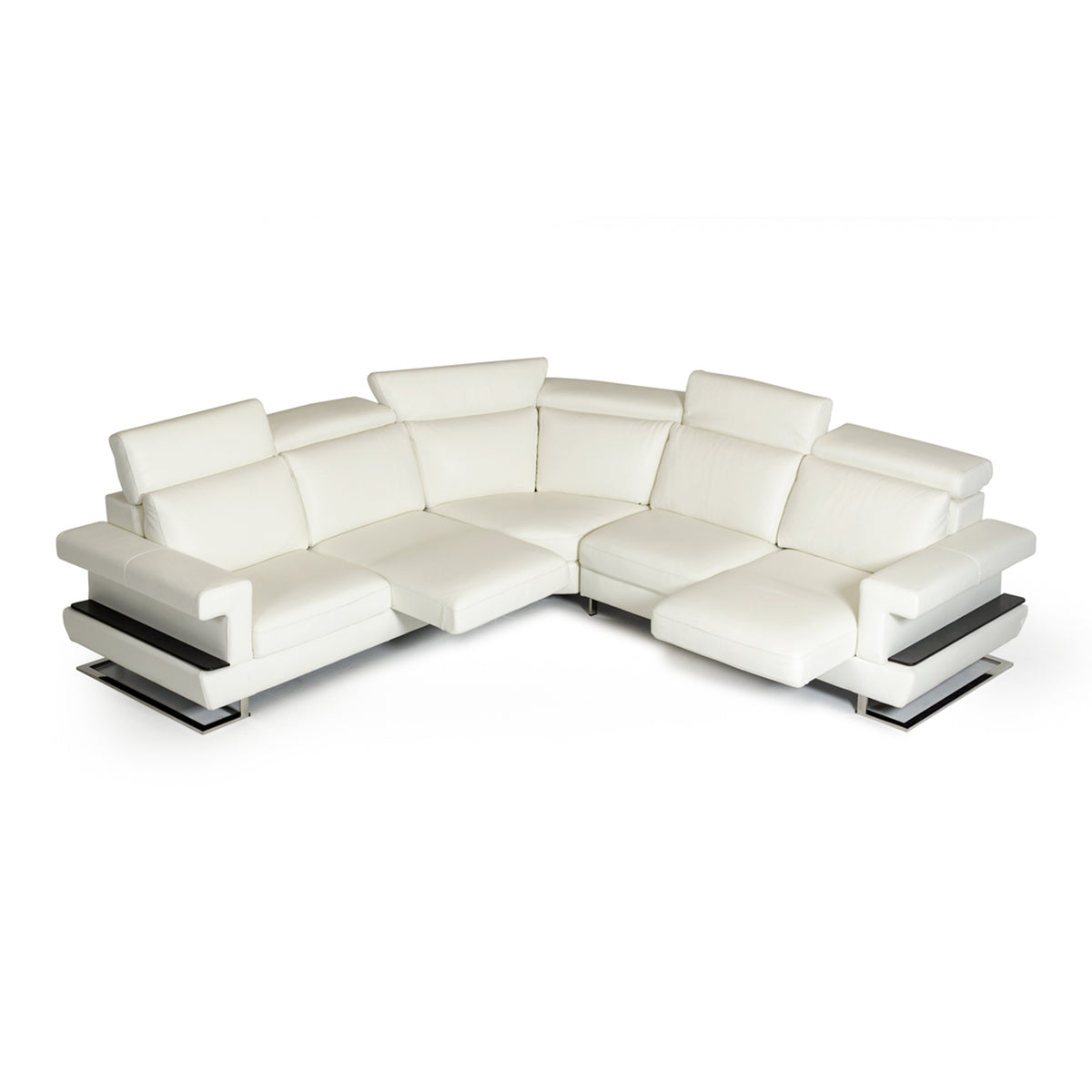 Crosby - Italian Modern White Leather Sectional Sofa by VIG Furniture - View 7