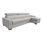 Sacha - Modern Light Grey Leather Reversible Sectional Sofa Bed with Storage by VIG Furniture - View 8