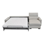 Sacha - Modern Light Grey Leather Reversible Sectional Sofa Bed with Storage by VIG Furniture - View 13