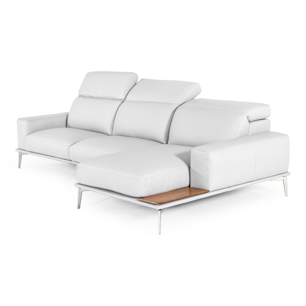 Villeneuve - Modern White Italian Leather Sectional Sofa by VIG Furniture - View 6