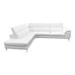 Viola - Italian Contemporary White Leather Left Facing Sectional Sofa by VIG Furniture - View 7