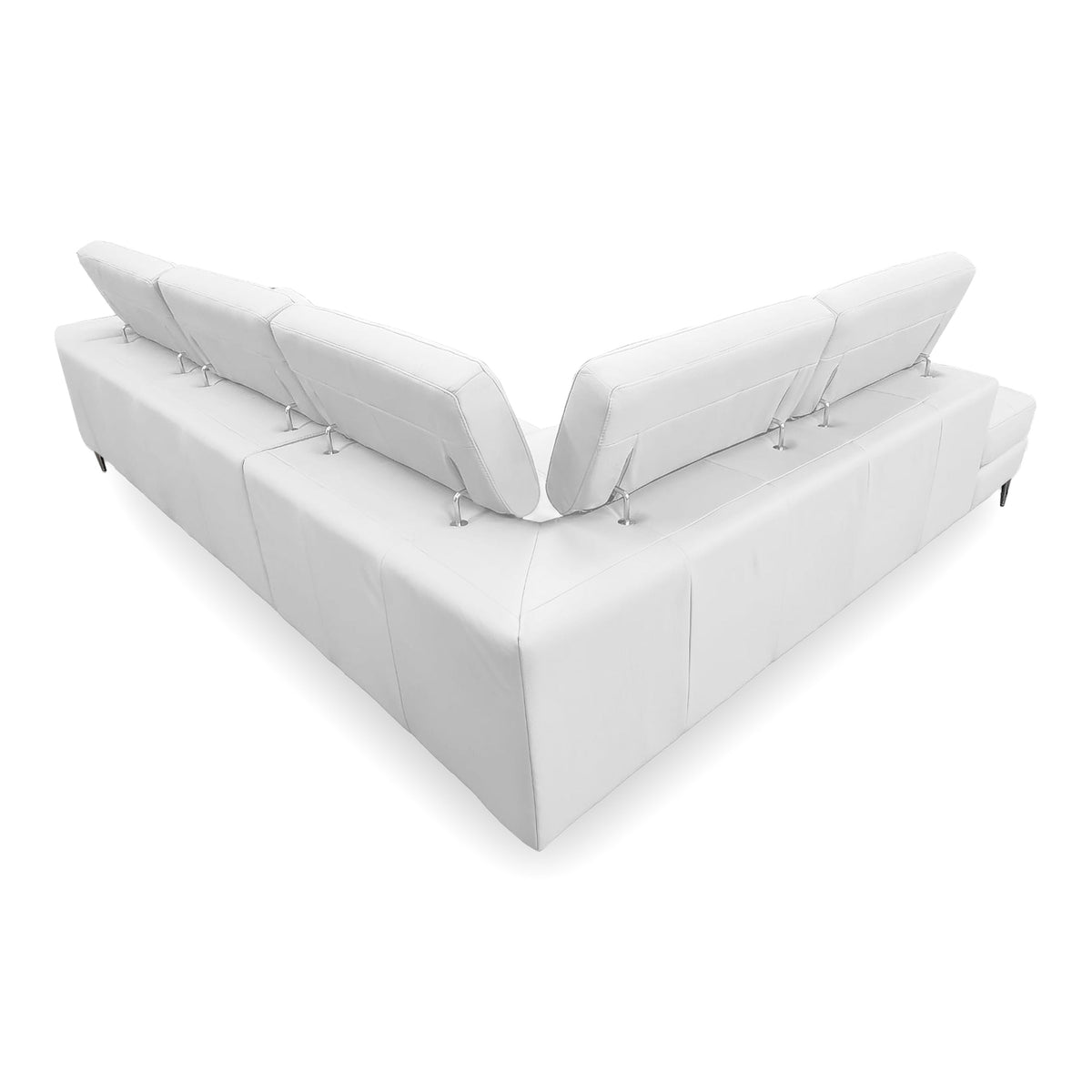 Viola - Italian Contemporary White Leather Left Facing Sectional Sofa by VIG Furniture - View 8