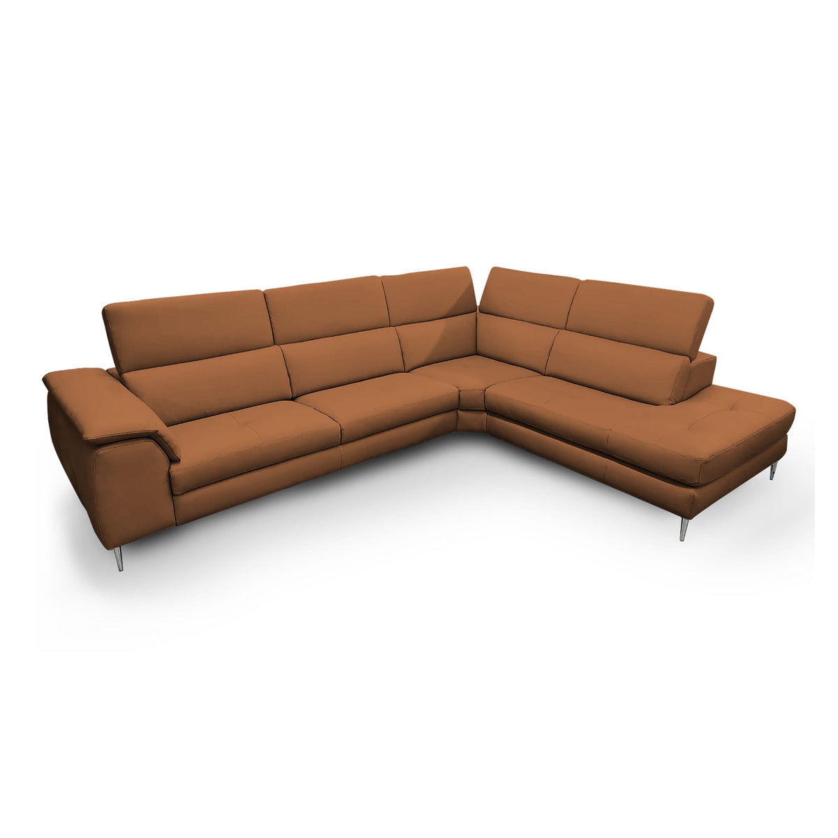 Viola - Italian Contemporary Cognac Leather Right Facing Sectional Sofa by VIG Furniture - View 1