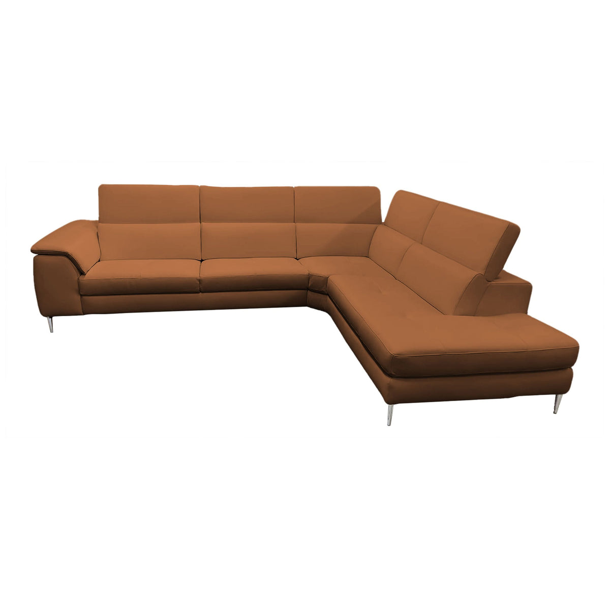 Viola - Italian Contemporary Cognac Leather Right Facing Sectional Sofa by VIG Furniture - View 8