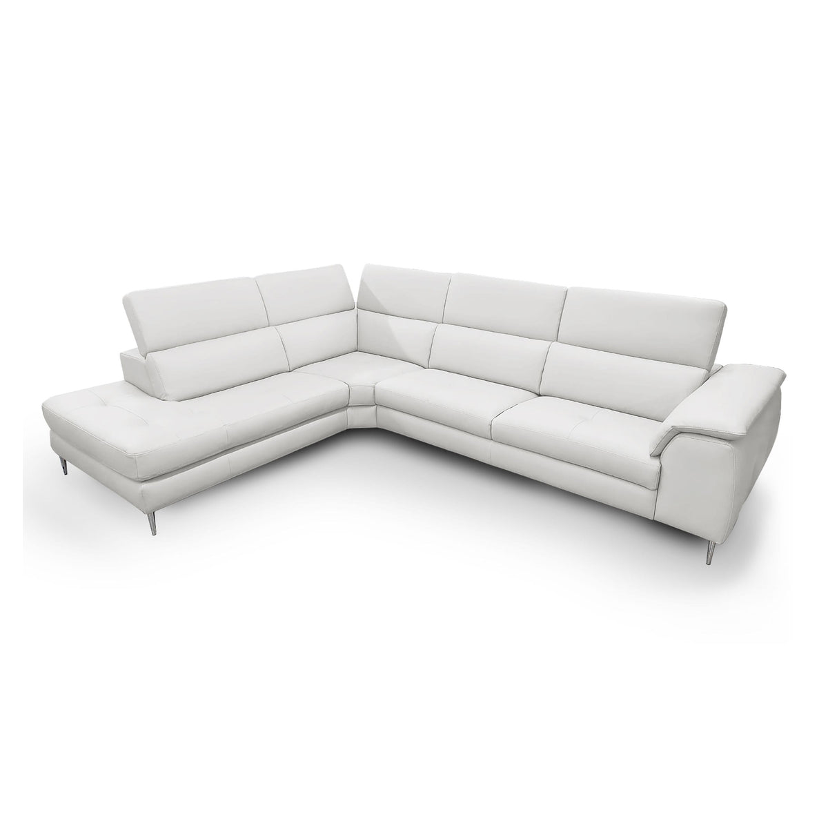 Viola - Italian Contemporary Grey Leather Left Facing Sectional Sofa by VIG Furniture - View 8
