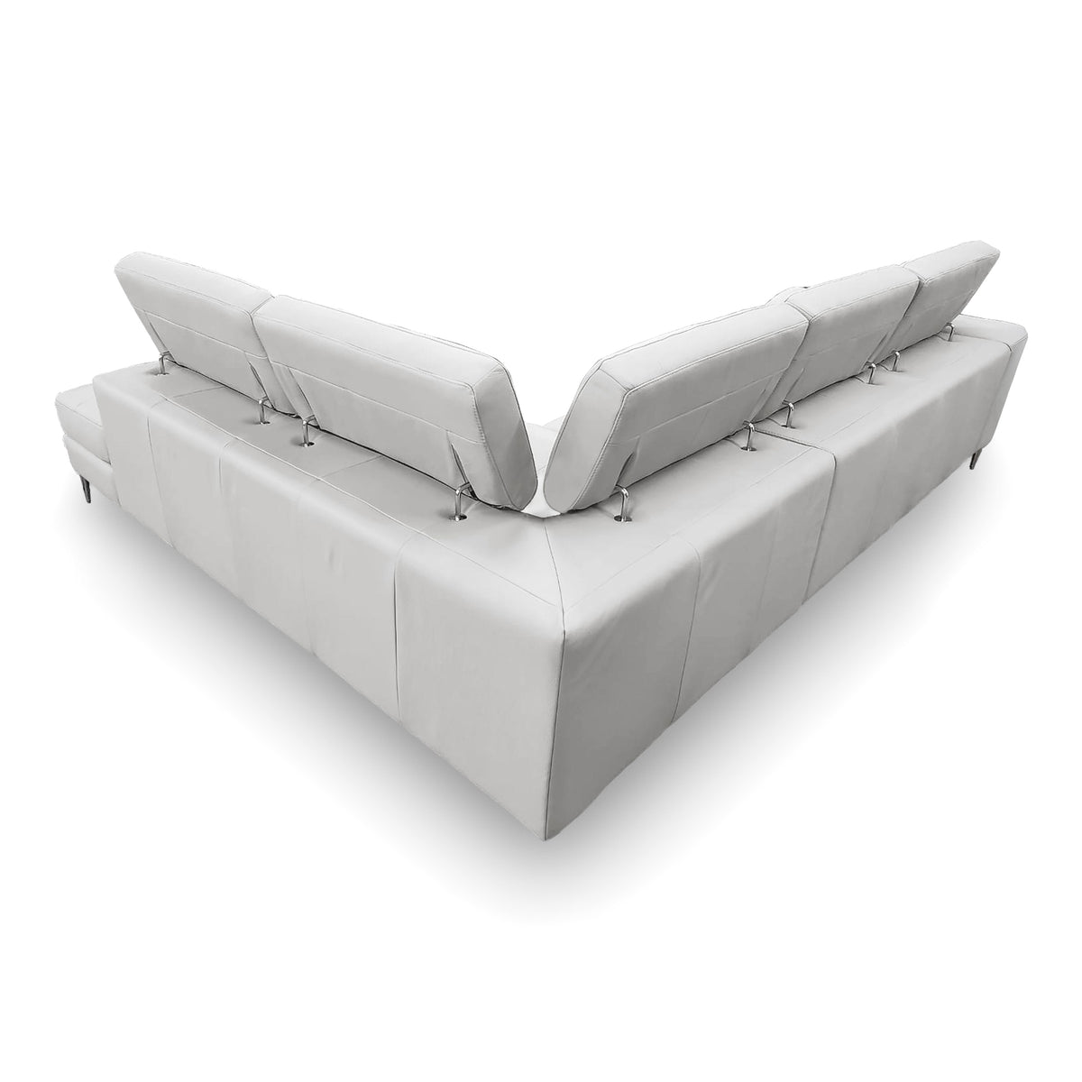 Viola - Italian Contemporary Grey Leather Right Facing Sectional Sofa by VIG Furniture - View 9