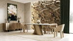 Kiefer - Modern Faux Travertine Ceramic + Bronze Dining Table by VIG Furniture - View 11