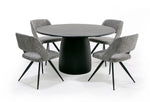 Lander Modern Mid Century Black Oak Round Dining Table by VIG Furniture - View 2