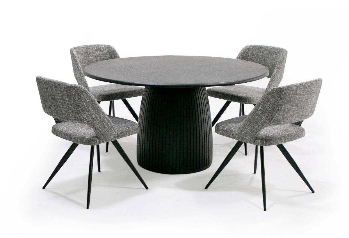Lander Modern Mid Century Black Oak Round Dining Table by VIG Furniture - View 2