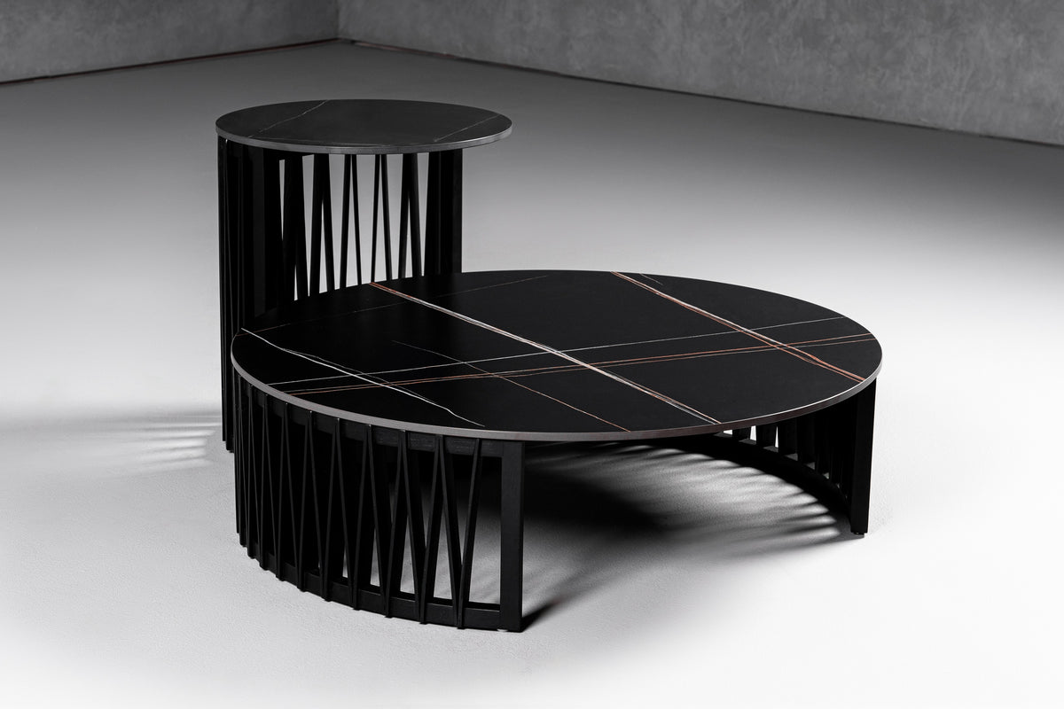 Larimer - Modern Round Coffee Table Set by VIG Furniture - View 2