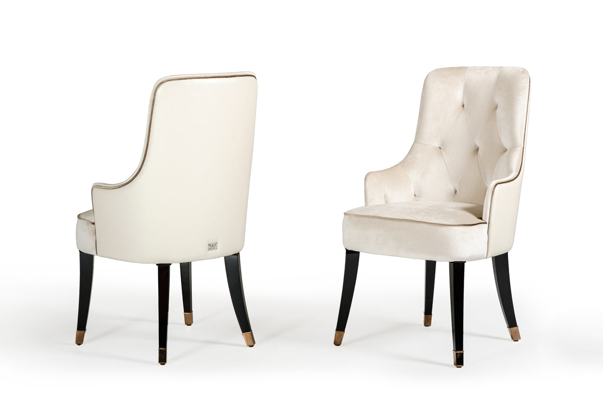 Larissa Modern Cream Dining Chair by VIG Furniture - View 3