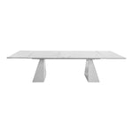 Latrobe - Modern White Ceramic Quartz 118" Extendable Dining Table by VIG Furniture - View 8