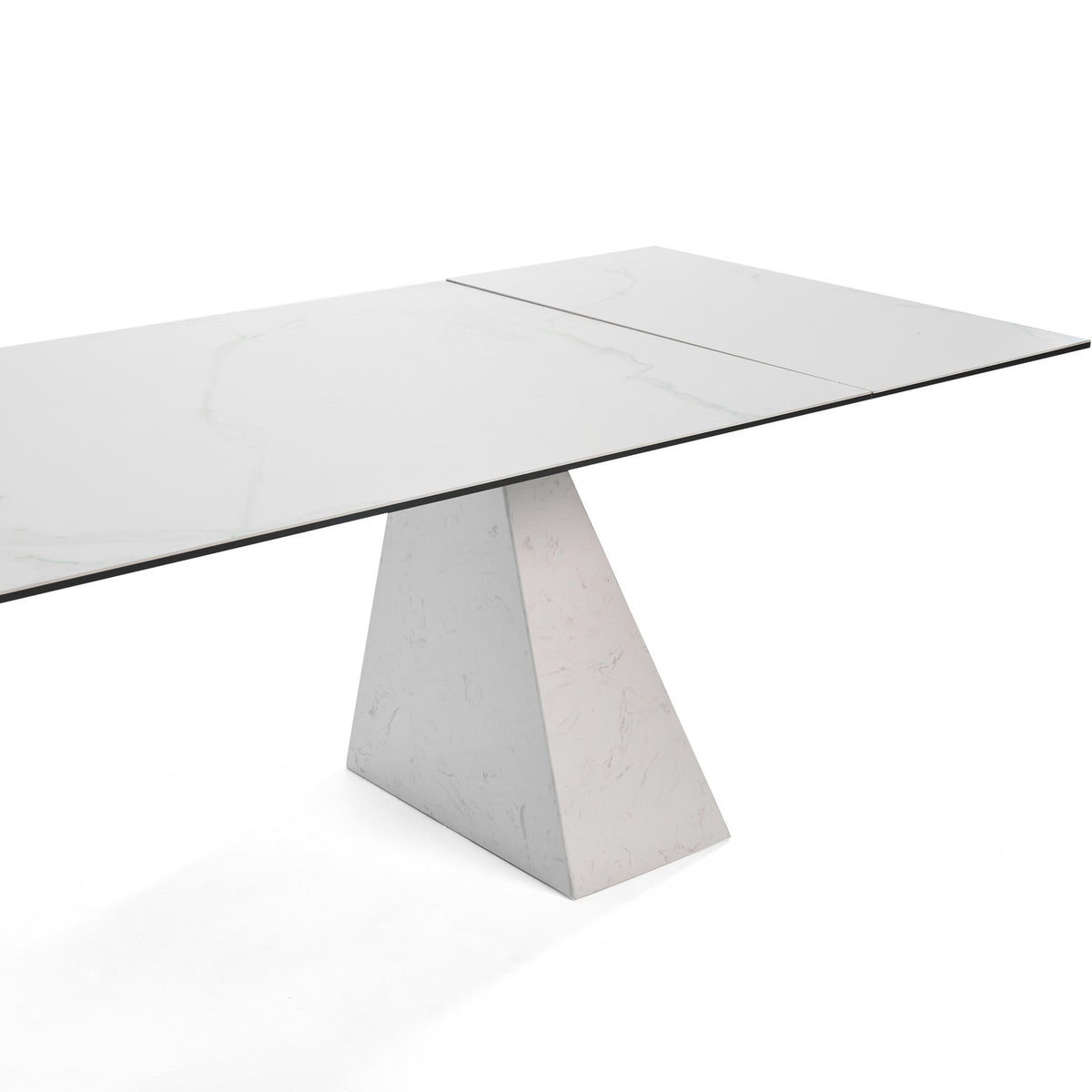 Latrobe - Modern White Ceramic Quartz 118" Extendable Dining Table by VIG Furniture - View 10