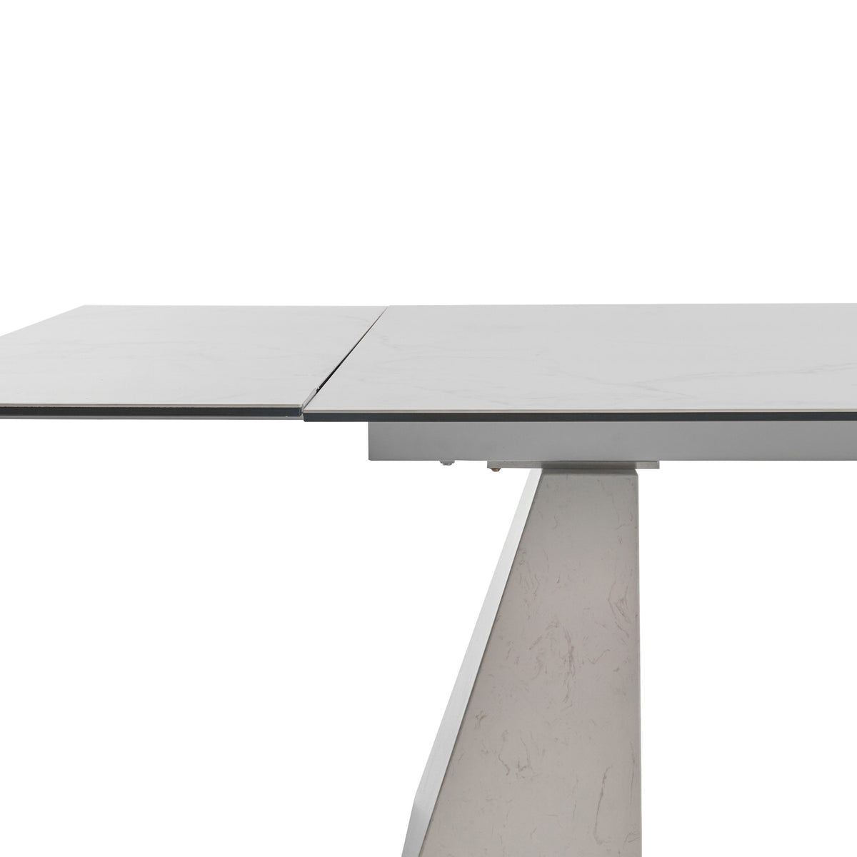 Latrobe - Modern White Ceramic Quartz 118" Extendable Dining Table by VIG Furniture - View 12