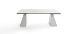 Latrobe - Modern White Ceramic Quartz 118" Extendable Dining Table by VIG Furniture - View 2