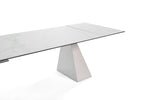 Latrobe - Modern White Ceramic Quartz 118" Extendable Dining Table by VIG Furniture - View 3