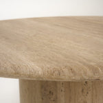 Lavaca - Modern Travertine Marble Round Coffee Table by VIG Furniture - View 2