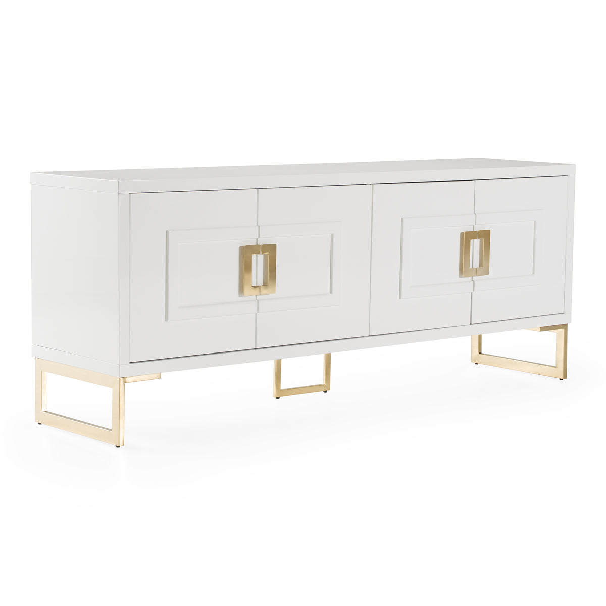 Leah - Contemporary White High Gloss & Champagne Gold Buffet by VIG Furniture - View 2