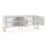 Leah - Contemporary White High Gloss & Champagne Gold Buffet by VIG Furniture - View 5