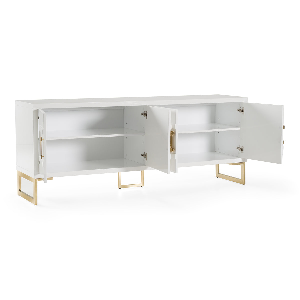 Leah - Contemporary White High Gloss & Champagne Gold Buffet by VIG Furniture - View 5