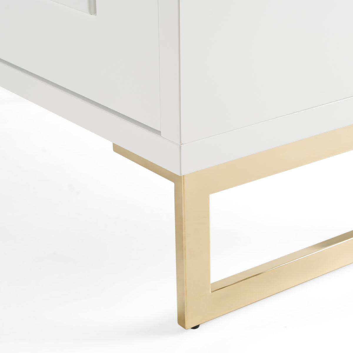 Leah - Contemporary White High Gloss & Champagne Gold Buffet by VIG Furniture - View 7