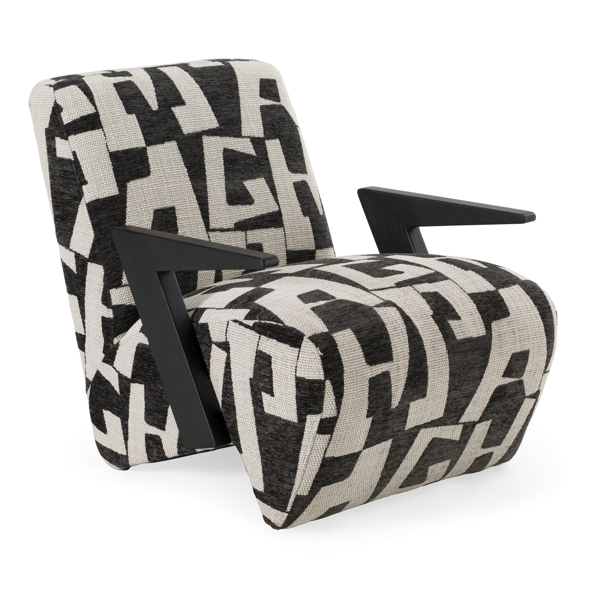 Leana - Modern Black & White Fabric Accent Chair by VIG Furniture - View 1