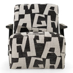 Leana - Modern Black & White Fabric Accent Chair by VIG Furniture - View 3