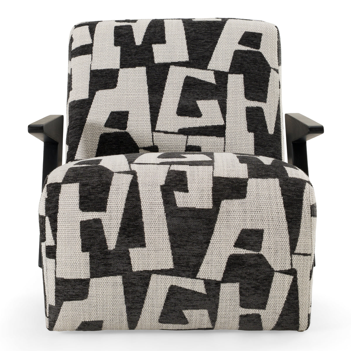 Leana - Modern Black & White Fabric Accent Chair by VIG Furniture - View 3